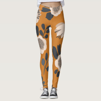 Delikates botanisches Vintages Blumenmuster Leggings