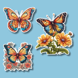 Delikates Butterfly Set Wasserdicht Aufkleber