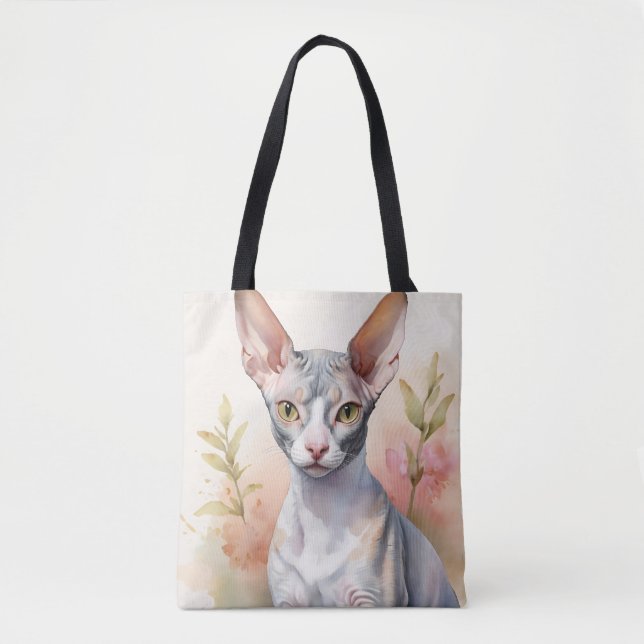 Delikates Cornish Rex Portrait Tasche (Vorderseite)