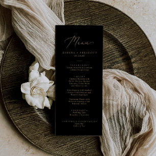 Delikates Dinner-Menü für Hochzeiten und Hochzeite Menükarte
