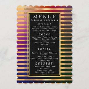 Delikates Dinner-Menü für Hochzeiten und Hochzeite Menükarte