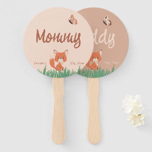 Delikates Forest-Themed Fox Baby Shower Game Fächer