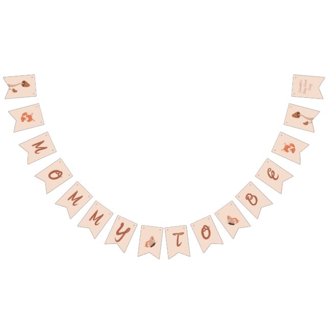 Delikates Forest-Themed Fox Babydusche Party Wimpelkette (Alle)