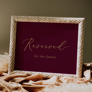 Delikates Gold und Burgund für die Familie reservi Poster