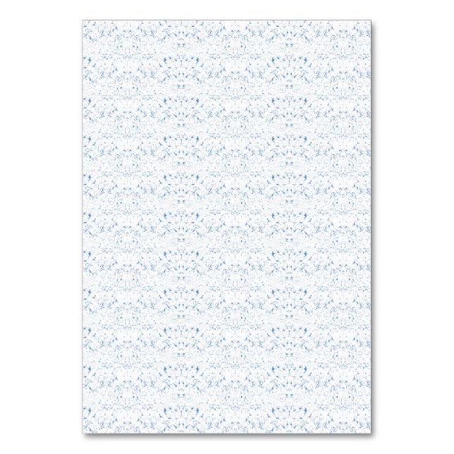 Delikates, hellblaues, gemustertes Design, das wie Tischnummer (Vorderseite)