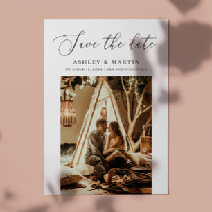 Delikates Minimalistisches Skript   Sauberes Foto  Save The Date