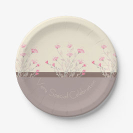 Delikates Muster für Blumenmuster Pappteller