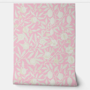 Delikates Pink im Stil von William Morris Tapete