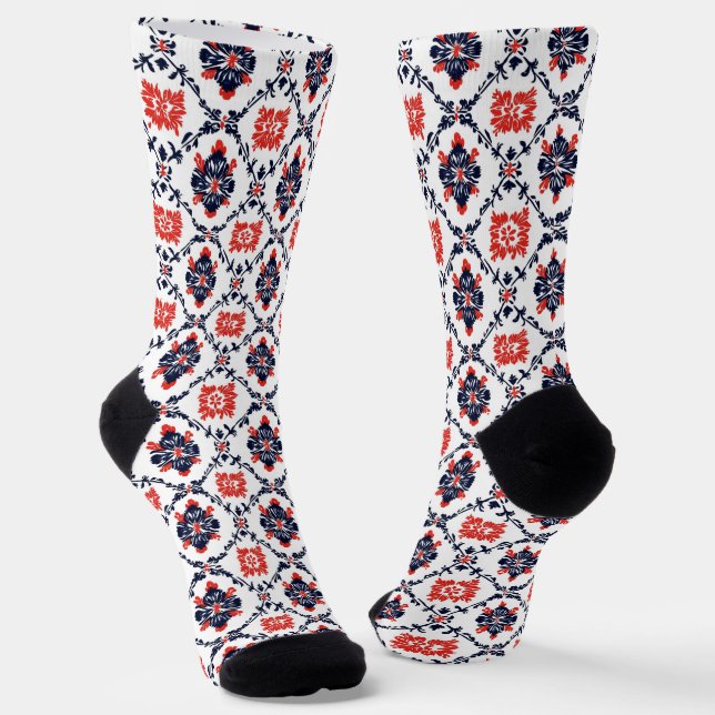 Delikates slawisches Muster Socken (Gewinkelt)