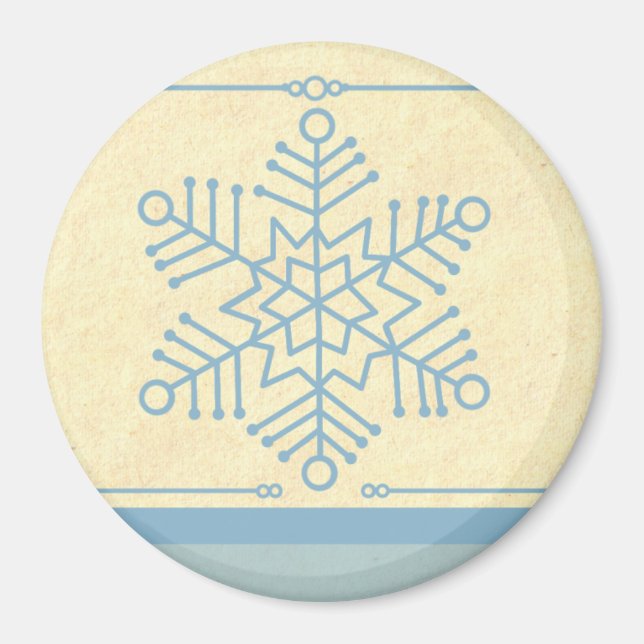 Delikates Snowflake Weihnachtsmagnet Magnet (Vorne)