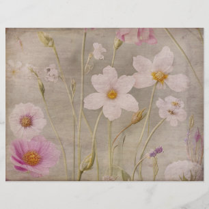Delikates Vintages Blumenbüchpapier