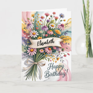 Delikatesse Blumengeburt Karte
