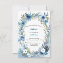 Delikatesse Blumenreath Soft Blue Geburtstag