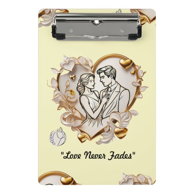 "Delikatesse der Liebe" Mini Klemmbrett (Vorderseite)
