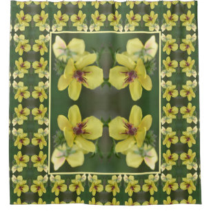 Delikatesse Gelbe Wildblume Abstrakte Kunst Duschvorhang