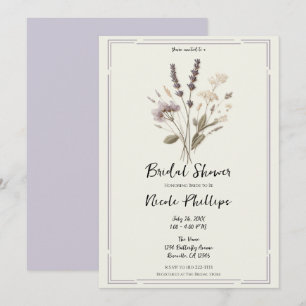 Delikatesse Lavendel Blume Brautparty Einladung