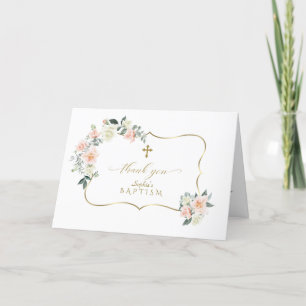 Delikatesse Weiße Blume Goldgräbertaufen Dankeskarte