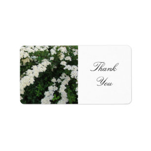Delikatesse White Floral Vielen Dank Adressaufkleber