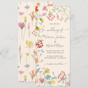 Delikatesse Wildblume Blumengarten Hochzeit Einladung