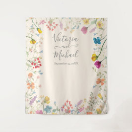 Delikatesse Wildblume Blumengarten Hochzeit Wandteppich