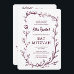 Delikatessen Botanischer Bar Bat Mitzvah CUSTOM QR Einladung<br><div class="desc">Perfekte Karte, um eine Fledermausmitzvah, Bar mitzvah oder andere jüdische Feier anzukündigen! Handgezeichnete, zarte Blättertramkunst für Sie! Vollständig anpassbar! Klicken Sie auf "Personalisieren" oben, um den Text zu bearbeiten. Klicken Sie auf "Bearbeiten mit dem Design-Tool", um die Schriftart, Farben und Platzierungen anzupassen und Ihren Link zum QR-Code auf der Rückseite...</div>