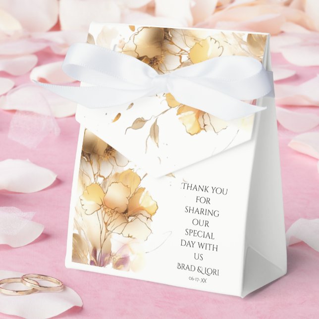 Delikatessen Golden Floral Geschenkschachtel (Hochzeit)