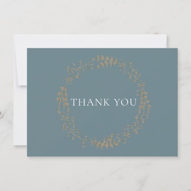 Delikatessen | Imitate Gold Foil Vielen Dank Dankeskarte (Vorderseite)
