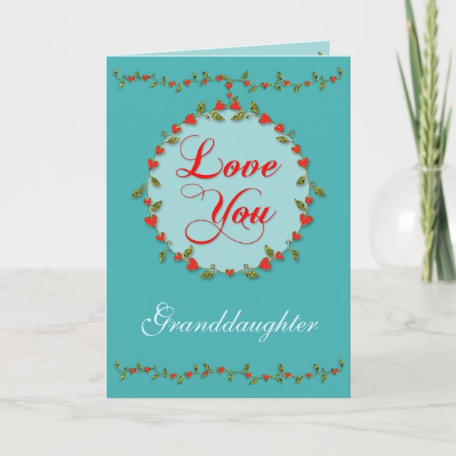 Delikatessen Valentine Herzstück Feiertagskarte (Vorderseite)