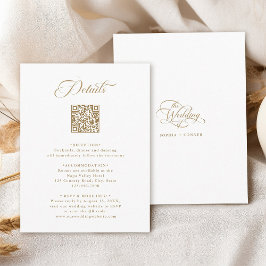 Delikatessen von Gold und Weiß Details zu Hochzeit Begleitkarte