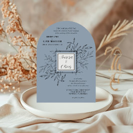 Delikatfolie | Dusty Blue Arch Wedding Einladung