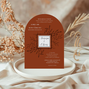 Delikatfolie Rust Orange Arch Wedite Einladung