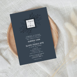Delikatfolie | Stahlblau | Einladung zur Hochzeit