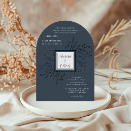 Delikatfolie | Steel Blue Arch Wedding Einladung