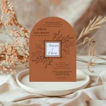 Delikatfolie | Terracotta Arch Wedding Einladung