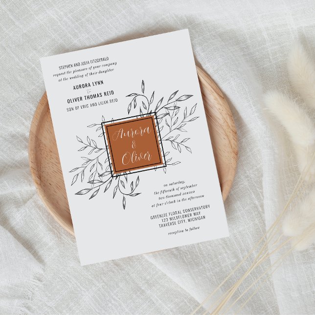 Delikatfolie | Terracotta | Einladung zur Hochzeit (Von Creator hochgeladen)