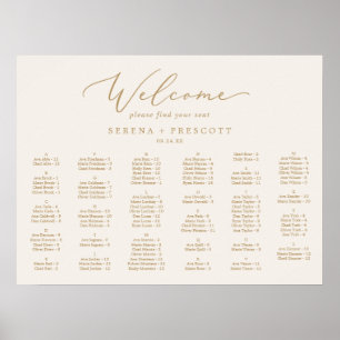 Delikatgold   Cream HORIZ Alphabetische Sitzplätze Poster