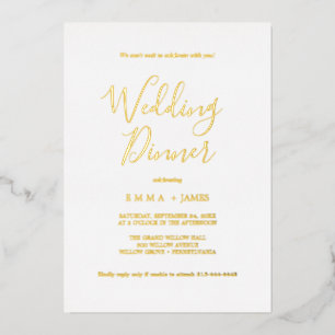 Delikatour Calligraphy Wedding Dinner Folieneinladung