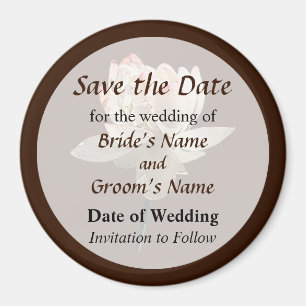 Delikatrosa Lotus Save the Date Magnet
