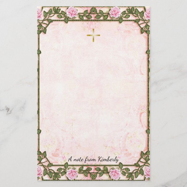 Delikatrosa Rosen Weinberge Orthodoxe Christlich Briefpapier (Vorderseite)