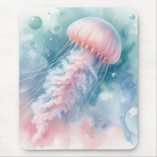 Delikatrosa Wasserfarbenqualle Mousepad