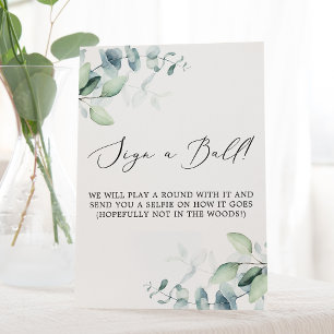 Delikatschwarz Eukalyptus Signa Ball Sockelschild
