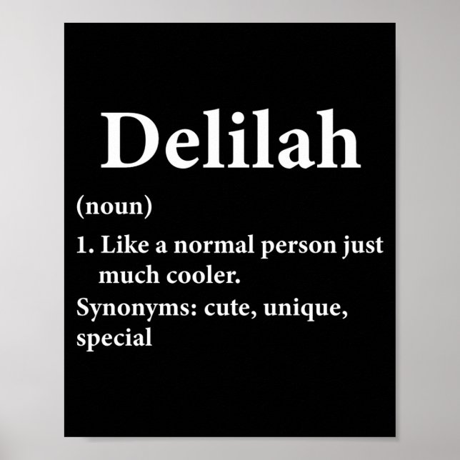 Delilah Name Definition  Poster (Vorne)
