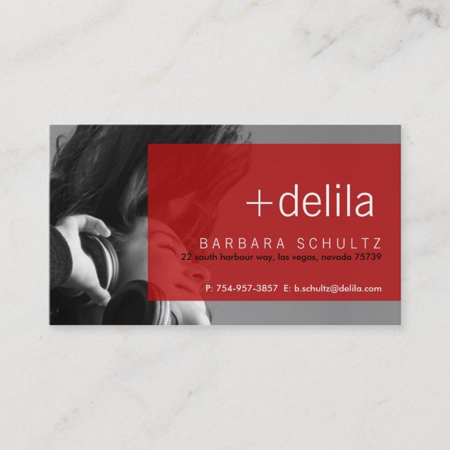 Delila's Gesicht [rot] Visitenkarten Visitenkarte (Vorderseite)