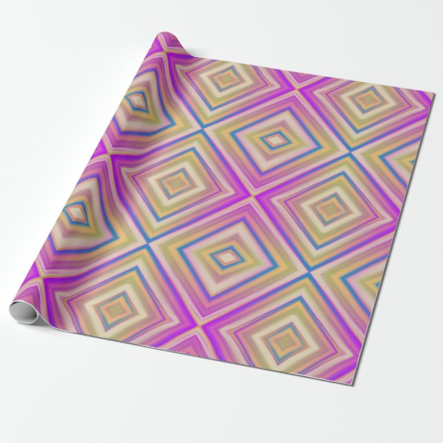 Delish Lila Alternative Diamond Pattern Geschenkpapier (Ungerollt)