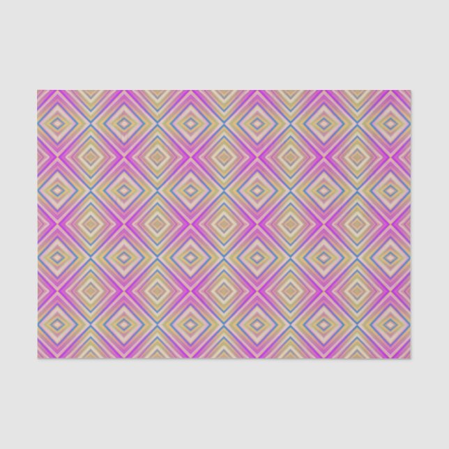 Delish Lila Alternative Diamond Pattern Seidenpapier (Vorderseite)