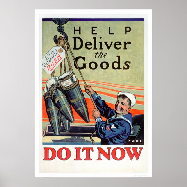 Deliver the Goods - Navy (US02293) Poster (Vorne)