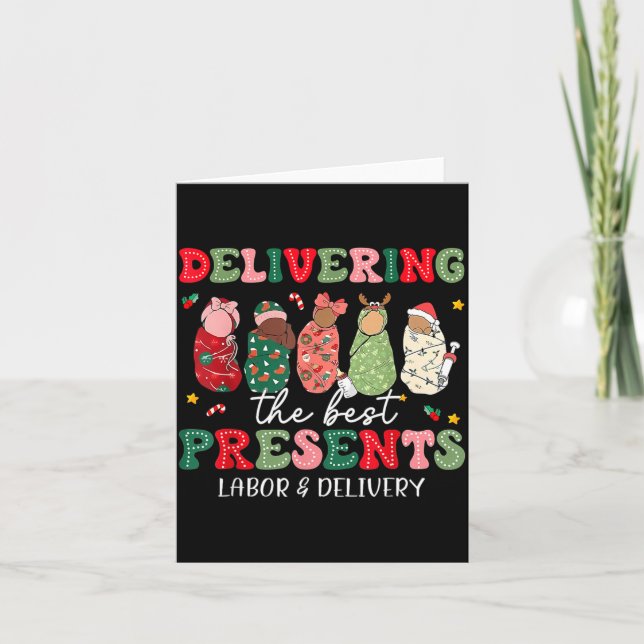 Delivering The Labor Delivery Nurse Christmas  Karte (Vorderseite)