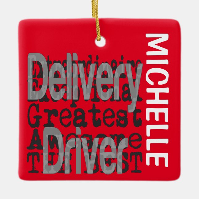 Delivery Driver Extraordinaire CUSTOM Keramikornament (Vorderseite)