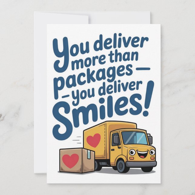 Delivery Driver Thank You Card Dankeskarte (Vorderseite)