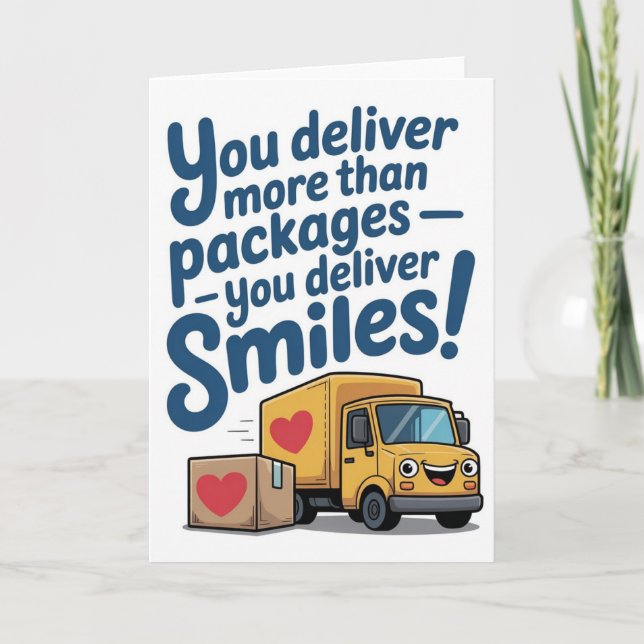 Delivery Driver Thank You Card Karte (Vorderseite)